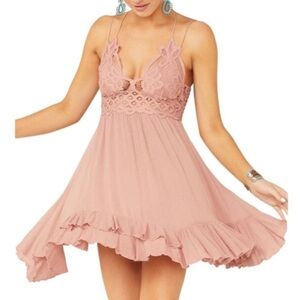Free People Rose Adella Slip Dress